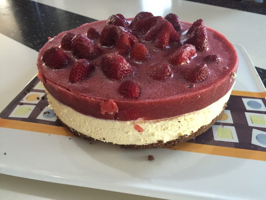 chocolate strawberry cheesecake