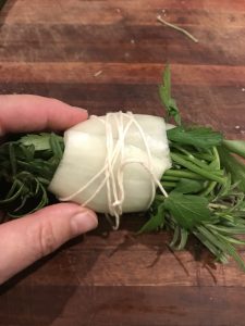 herb bundle, fresh herbs, bouquet garni