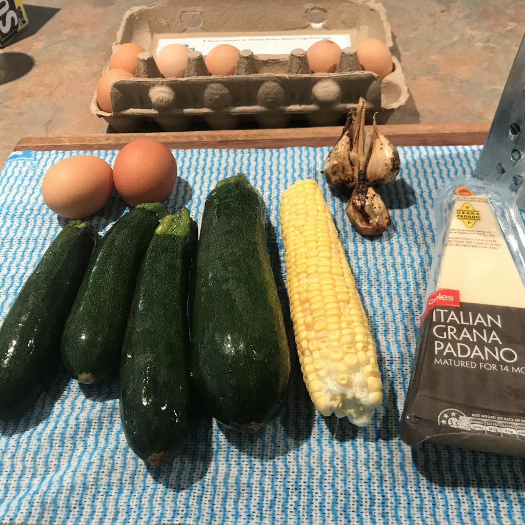 Zucchini Fritters - ingredients